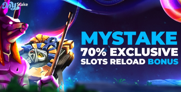 Claim a 70% Slots Reload Bonus at MyStake Casino
