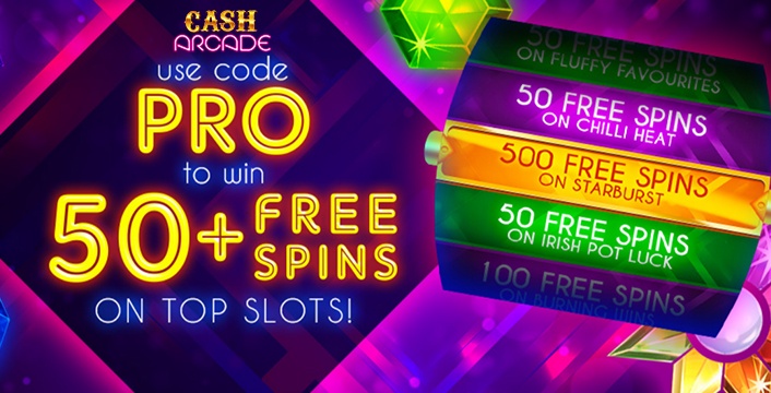Claim Up To 500 Free Spins Each Week at Cash Arcade Casino