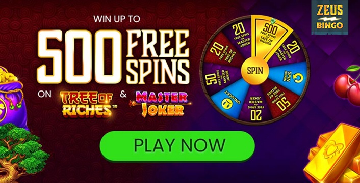 Get a Chance to Win Up To 500 Free Spins at Zeus Bingo